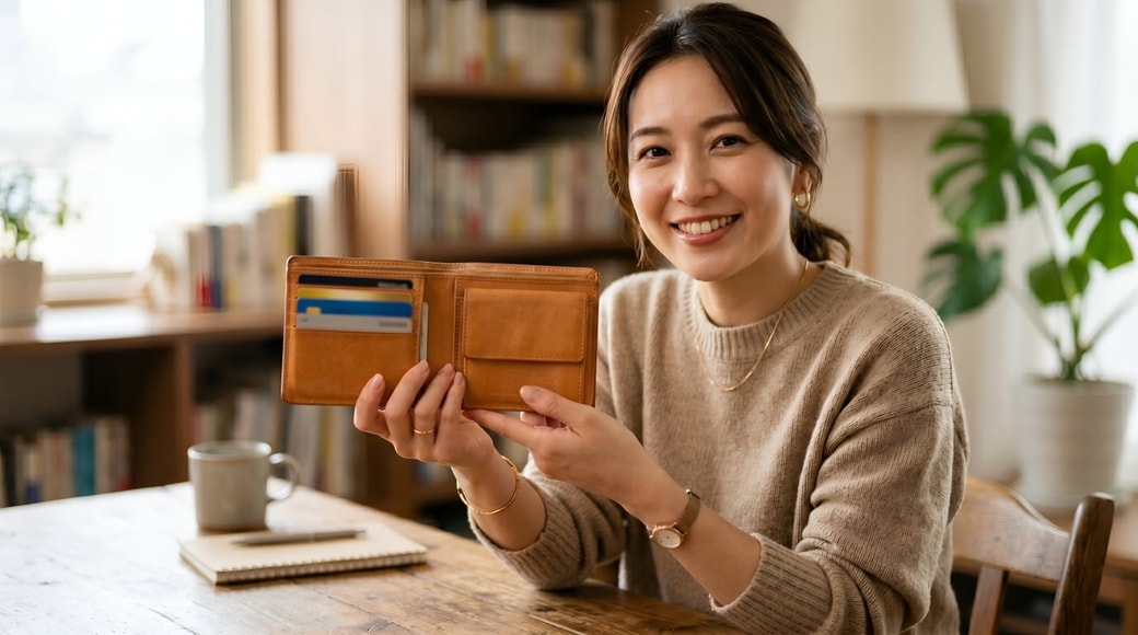お金を貯める女性