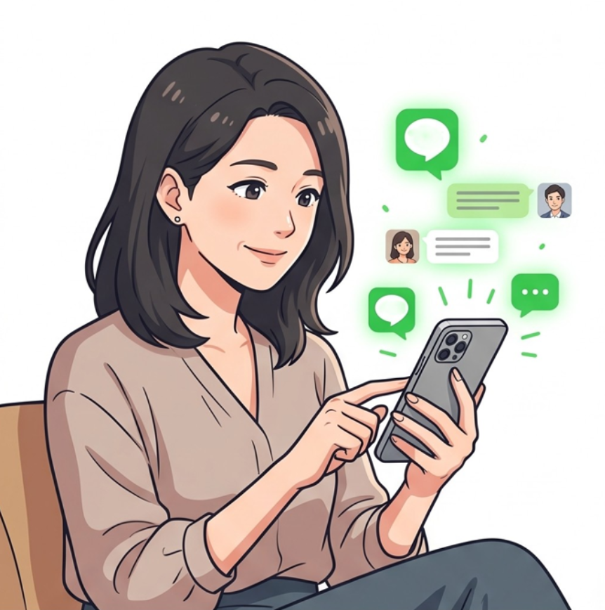 LINEやメッセージ