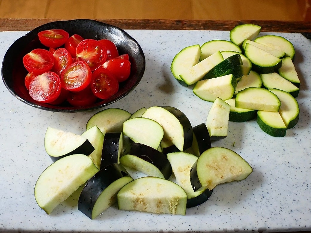 野菜を切ったところ