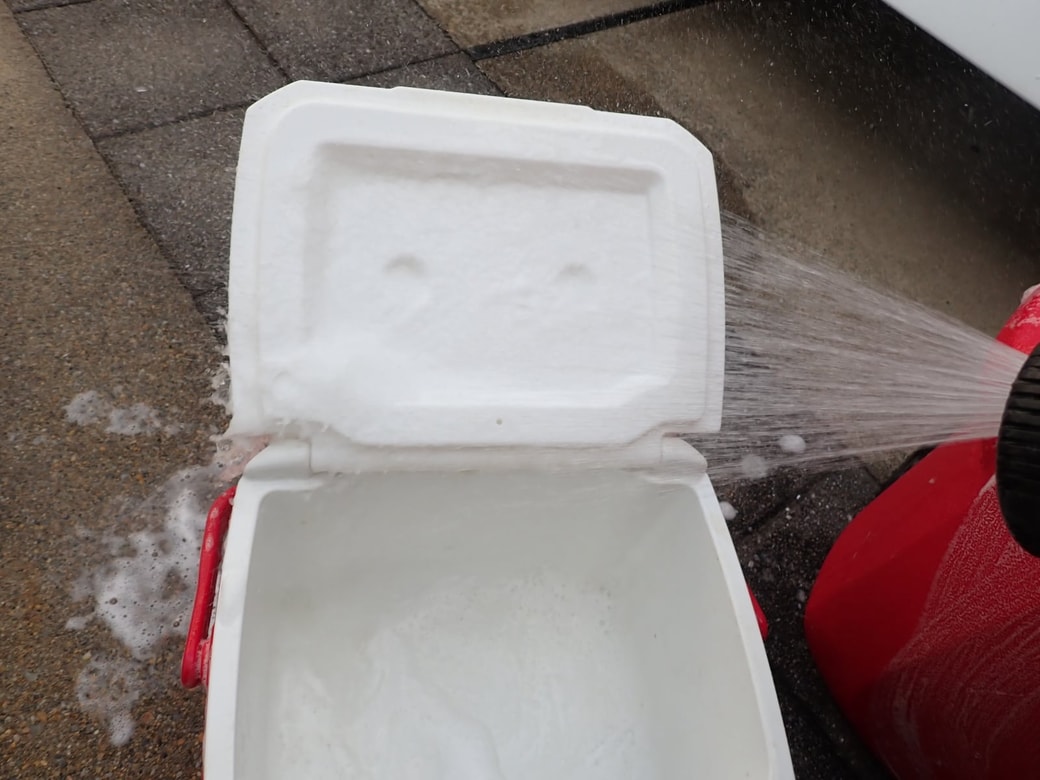 水ですすぐ