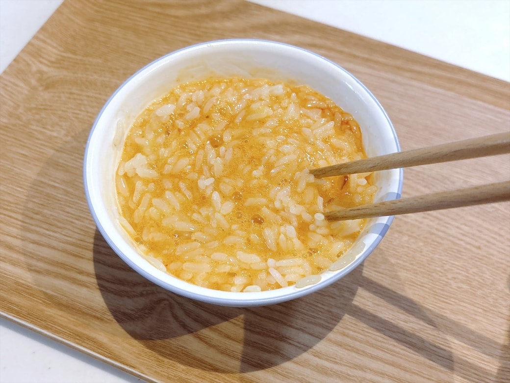 コチュジャンを全体になじませて、ムラなく仕上げるとおいしい