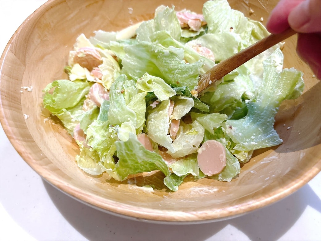 しっかり混ぜて食べる