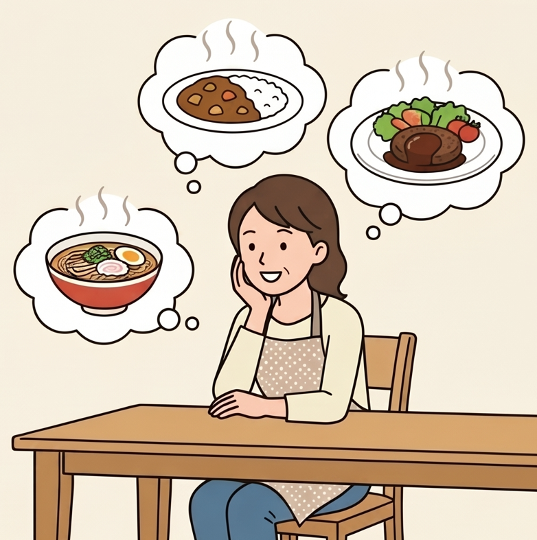 食べたいものを先に思い浮かべる