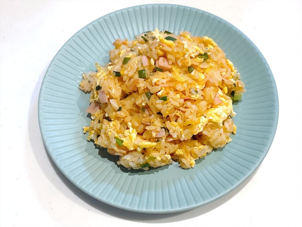 できあがった「ケチャップチャーハン」