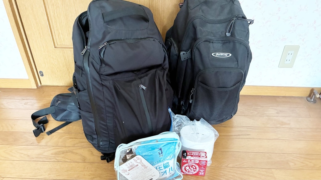 非常持ち出し袋と防災用品