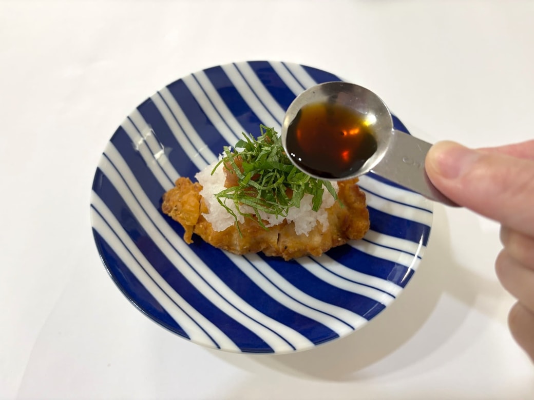 ポン酢をかける