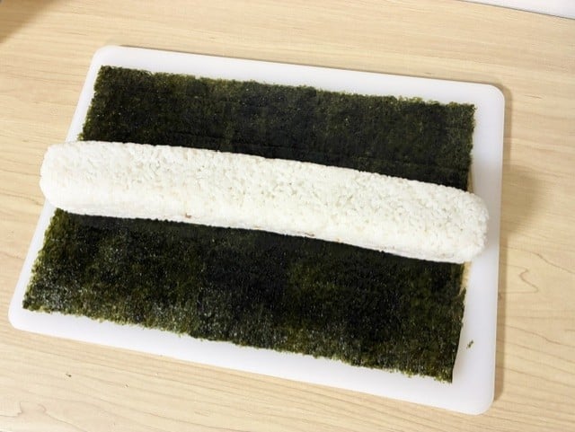 ラップの空き箱でのり巻き作り方