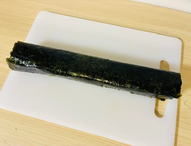 ラップの空き箱でのり巻き作り方
