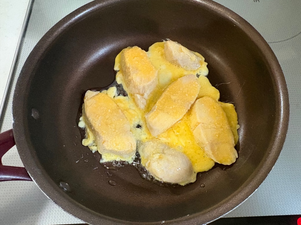 油を敷いたフライパンで焼く