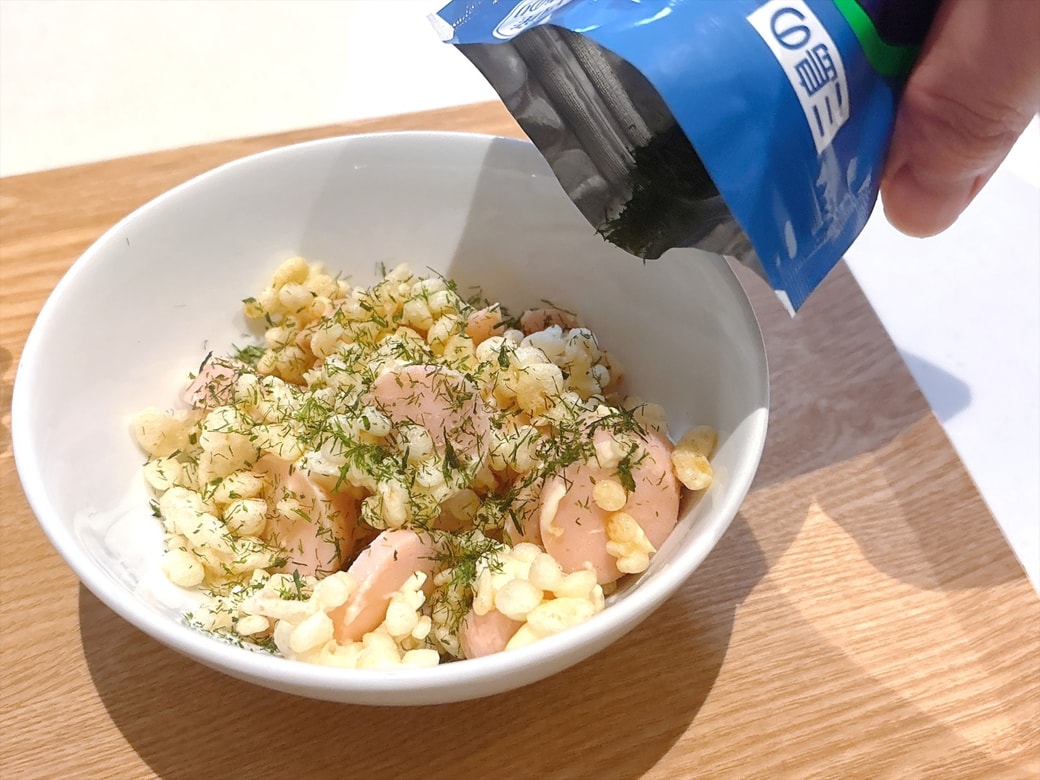 青のりをふったらできあがり