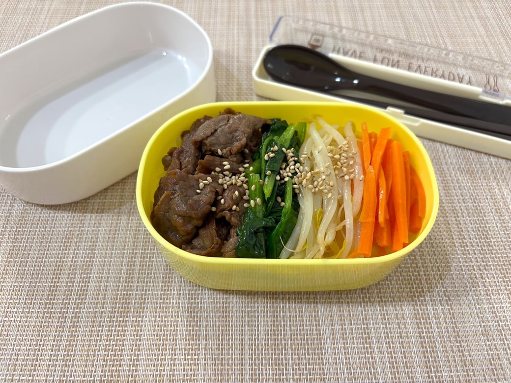 彩りきれいなお弁当の完成