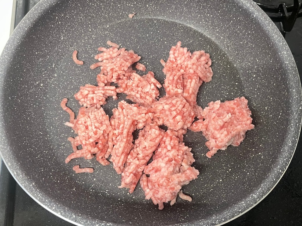 さつまいもとひきにくのカレー煮
