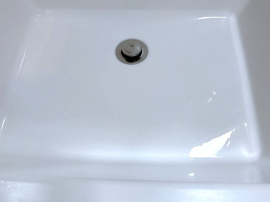 掃除後の洗面ボウル