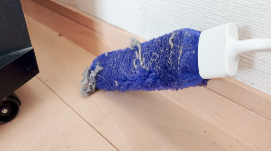 ホコリが付着したトレループの様子