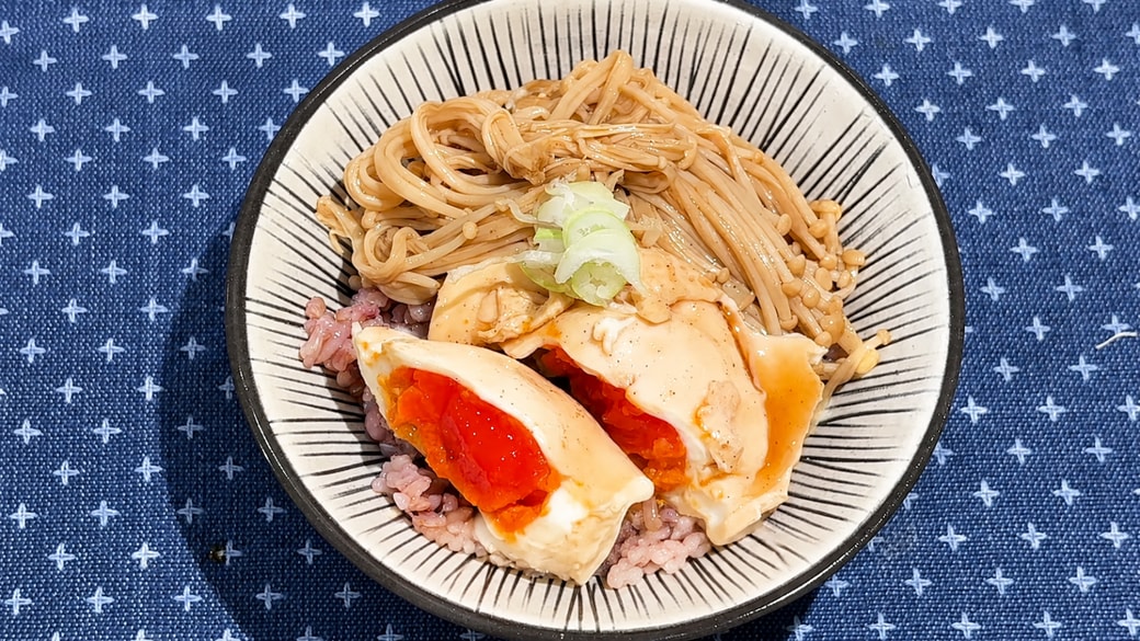 えのき煮卵丼