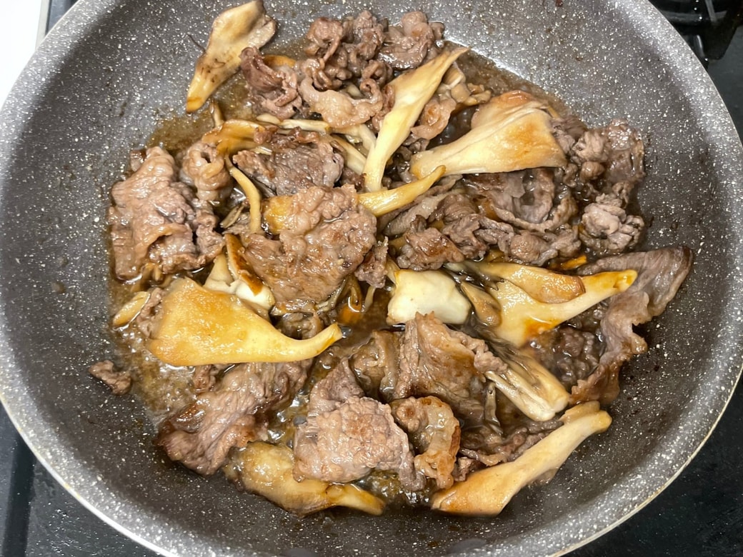 舞茸と牛肉の照り焼きご飯