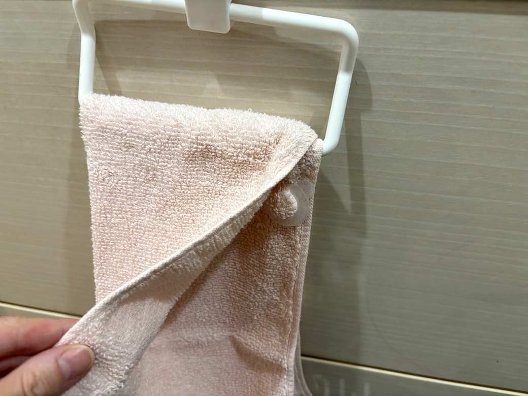 ハンドタオルのずれ防止にも使える