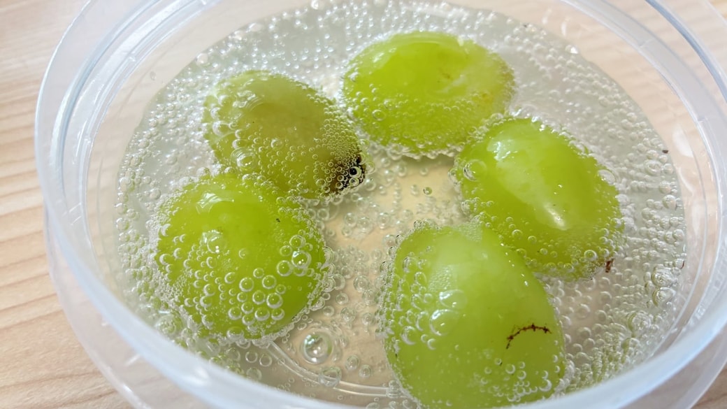 炭酸水に漬けたシャインマスカット