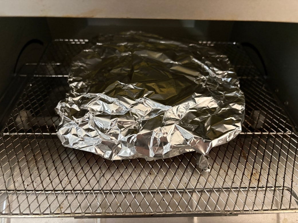 アルミホイルをかぶせて焼く