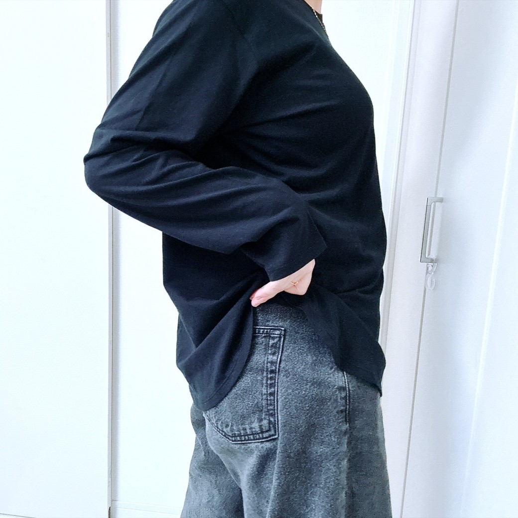 お尻が隠れる丈感で、体型カバーにもなる