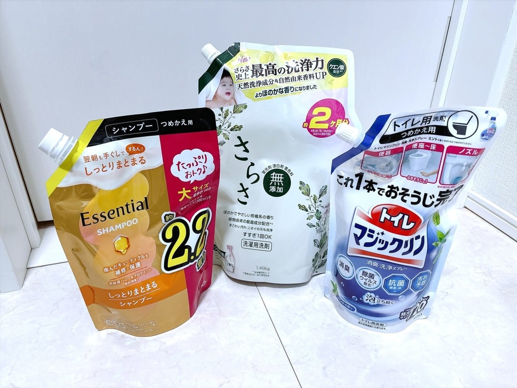 1．大容量の詰め替え用洗剤