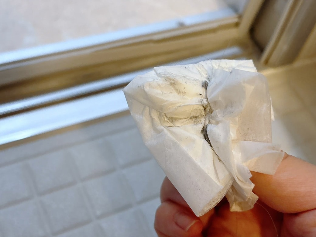 手順1.ドアレールに大きなごみがあれば、取り除く