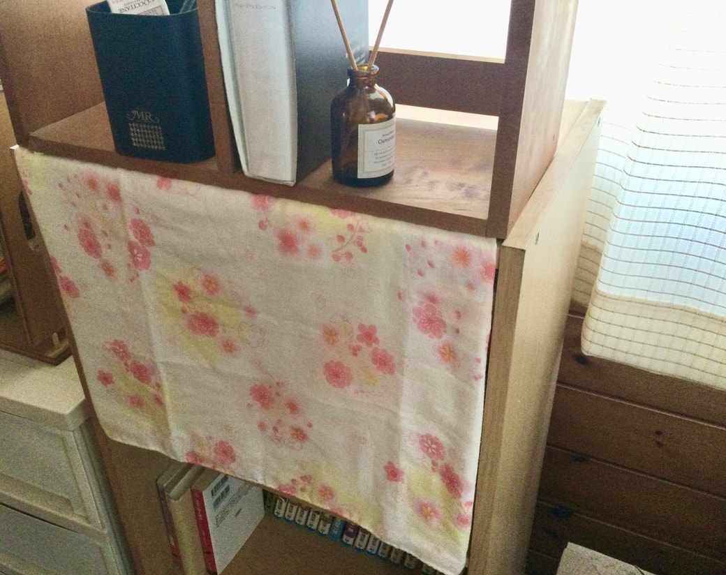 手ぬぐいを目隠しカーテンに