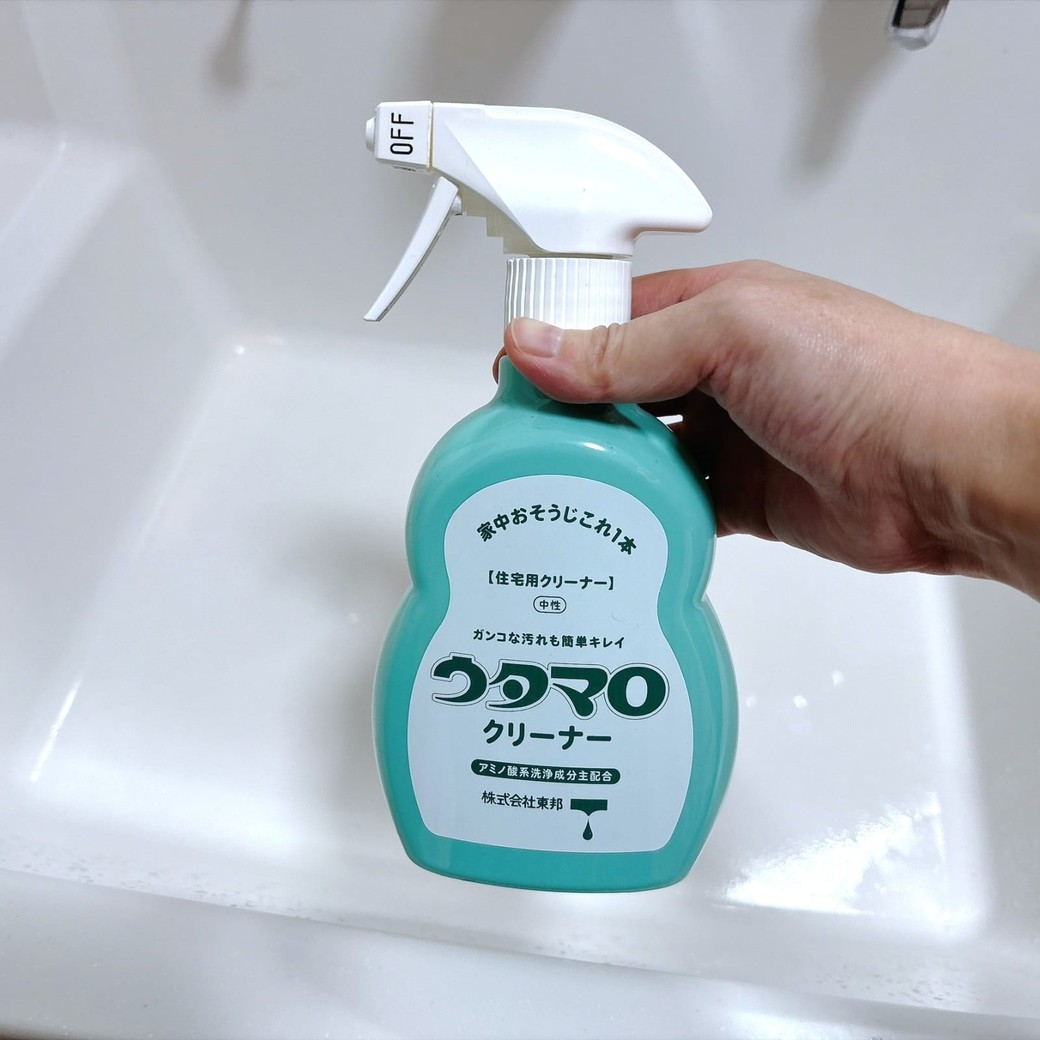 洗面ボウルのお手入れに使う「ウタマロクリーナー」