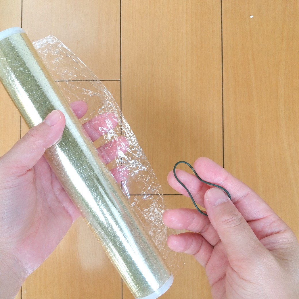 輪ゴムとラップ
