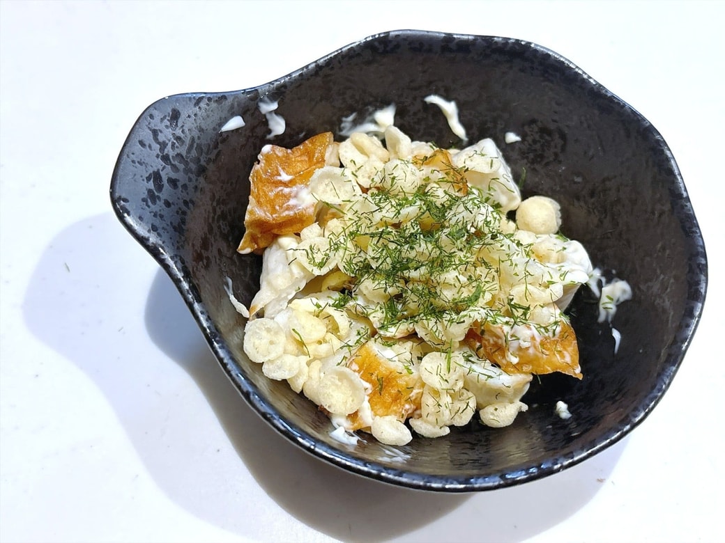 できあがった「ちくわの磯辺揚げ風」