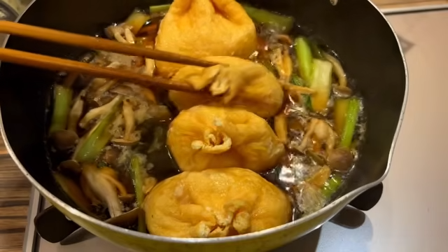 卵巾着の向きを変える