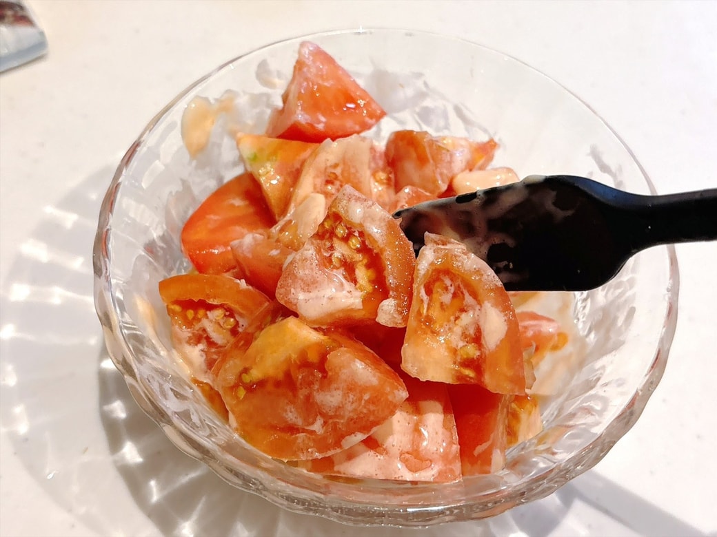 先にオーロラソースを作っておくと、味にムラができにくいのでおすすめ