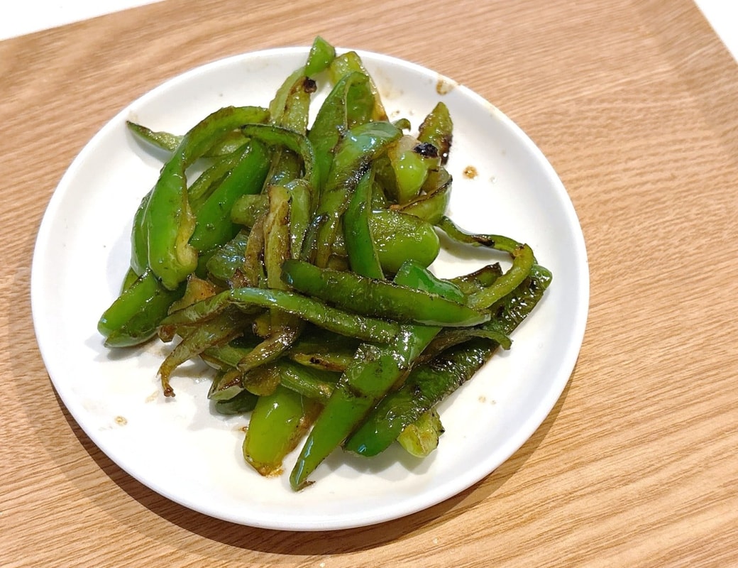 できあがった「オイマヨピーマン」