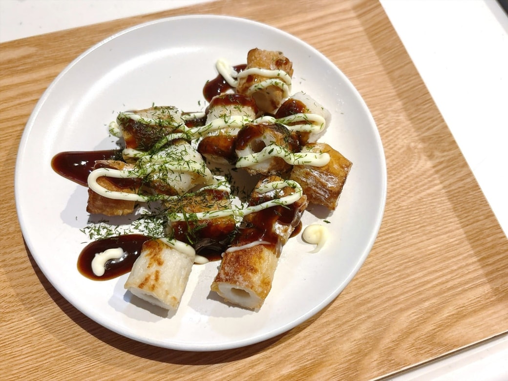 「ちくわのたこ焼き風」のできあがり