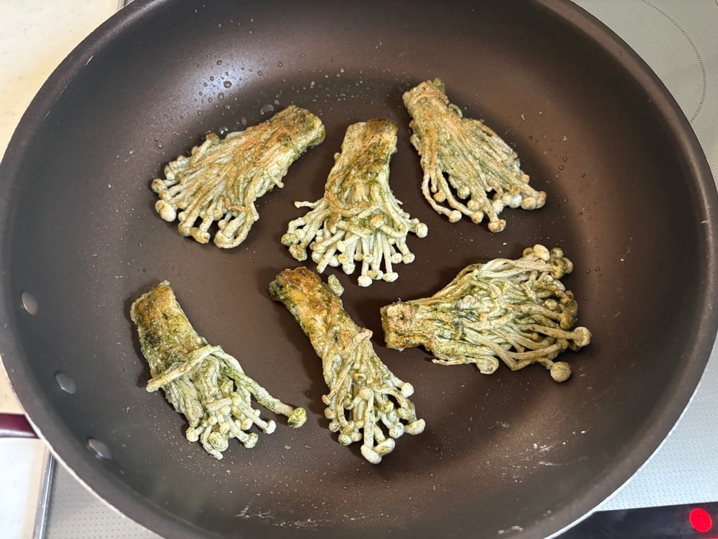 裏返して焼く